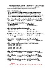Đề khảo sát môn Toán Khối 4 - Tuần 3+4 - Trường TH Xuân Ngọc